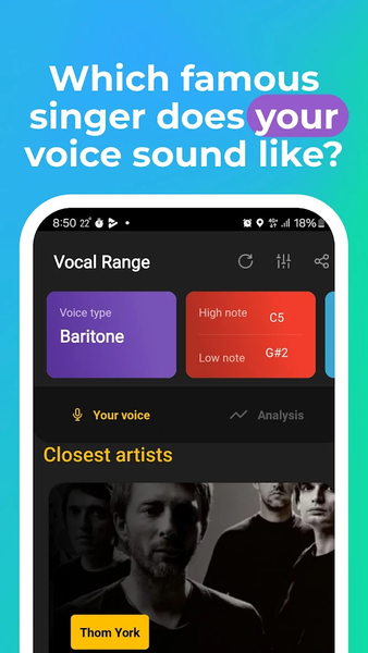 VocalRange Vocaberry - Image screenshot of android app
