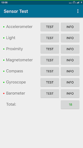 Sensor Test - عکس برنامه موبایلی اندروید