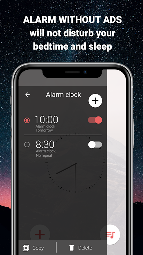 Gentle alarm clock with music - Image screenshot of android app