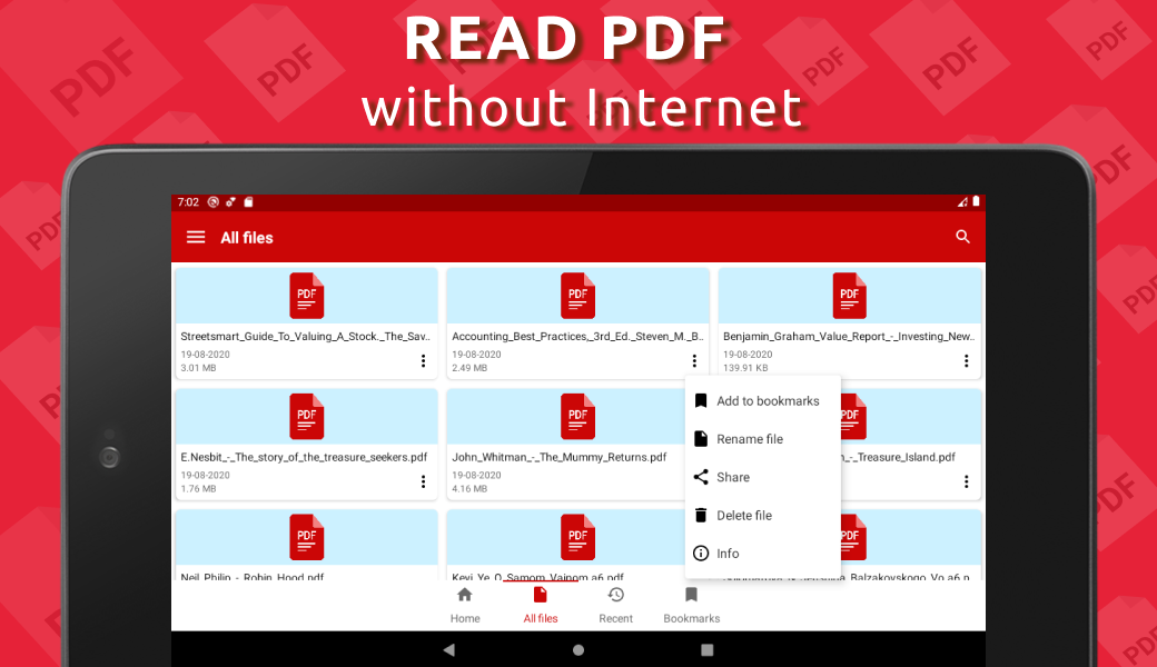 Simple PDF Reader - عکس برنامه موبایلی اندروید