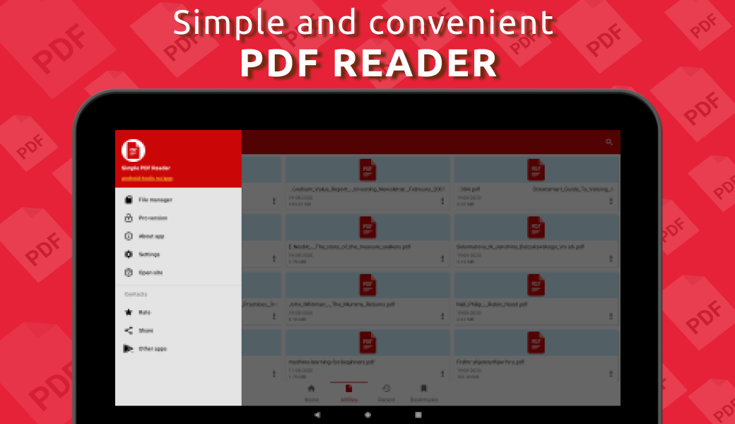 Simple PDF Reader - عکس برنامه موبایلی اندروید