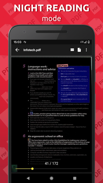 Simple PDF Reader - عکس برنامه موبایلی اندروید