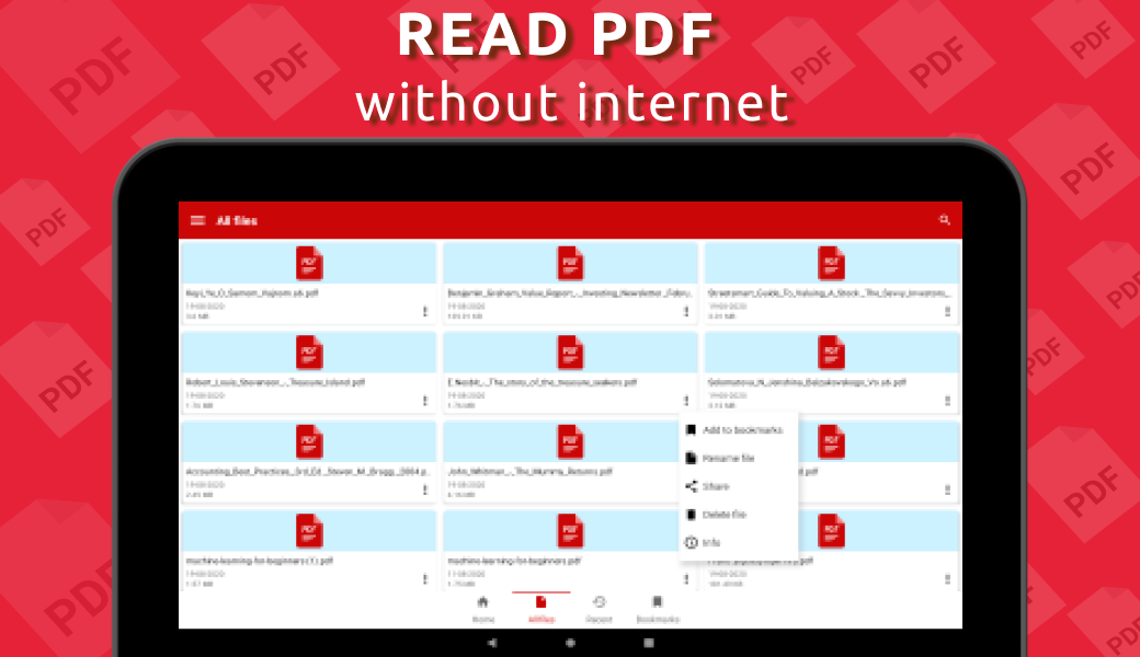 Simple PDF Reader - عکس برنامه موبایلی اندروید