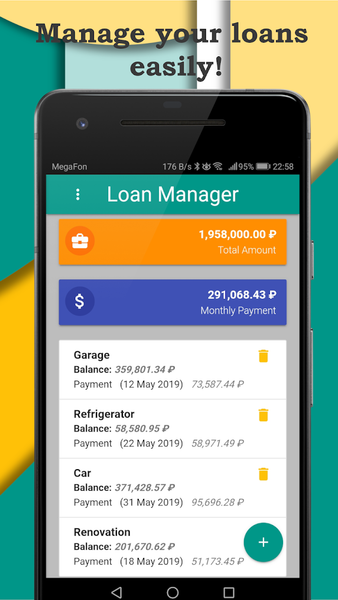 Loan Manager/Calculator - Image screenshot of android app