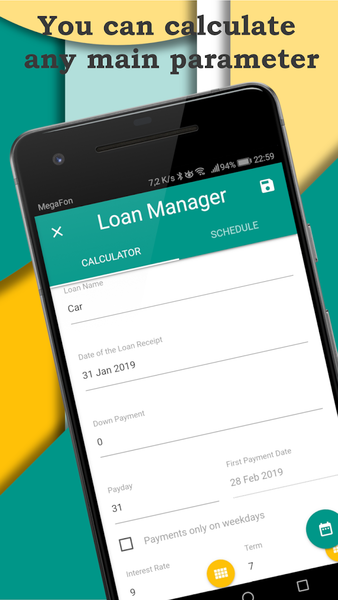Loan Manager/Calculator - Image screenshot of android app
