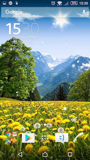 Summer Dandelion Live Wallpaper FREE - Image screenshot of android app