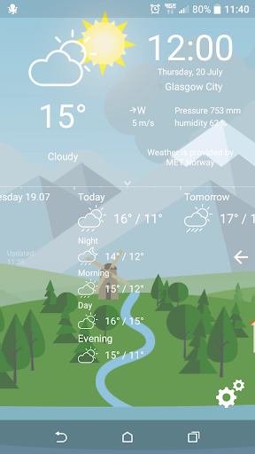 Animated Landscape Weather Live Wallpaper FREE - Image screenshot of android app