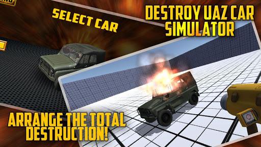 Destroy UAZ Car Simulator - Gameplay image of android game