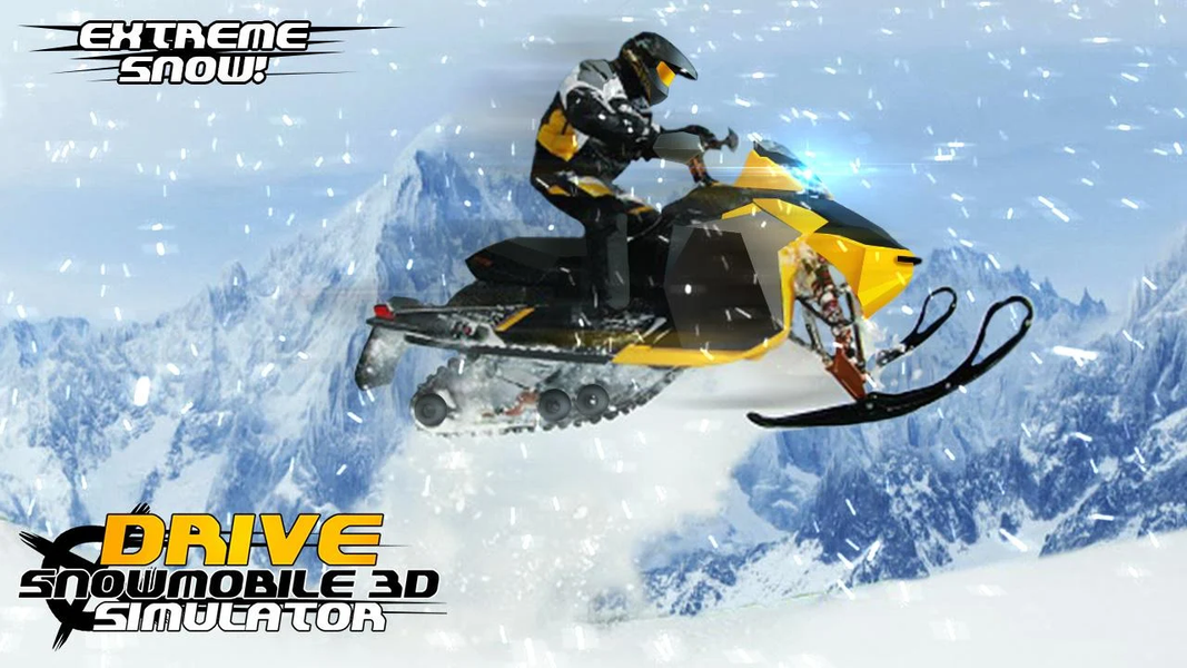 Drive Snowmobile 3D Simulator - Gameplay image of android game