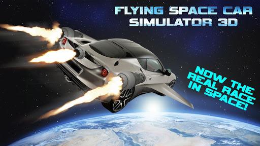 Flying Space Car Simulator 3D - Gameplay image of android game