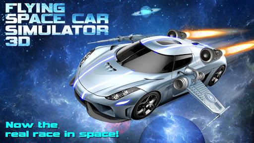 Flying Space Car Simulator 3D - Gameplay image of android game