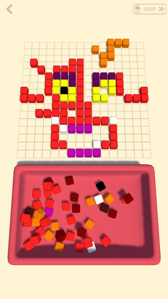 Cubes Art - Assemble object un - Gameplay image of android game