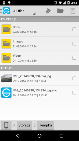 FileEnc - file encryption - Image screenshot of android app