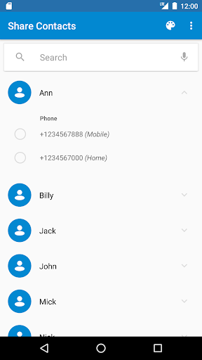 Share Contacts: Text, VCF, CSV - Image screenshot of android app