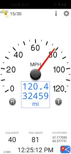 GNSS speedometer - Image screenshot of android app