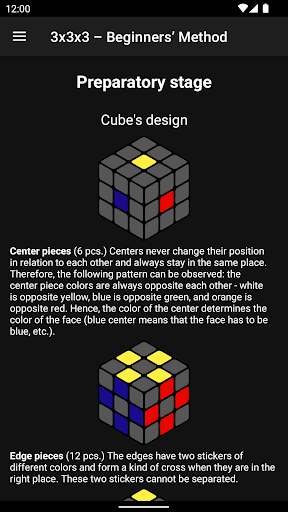 Cube Guide - Rubik's Cube algs - Image screenshot of android app