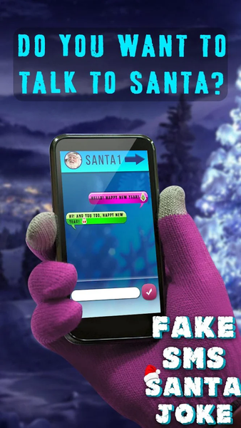 Fake SMS Santa Joke - Gameplay image of android game