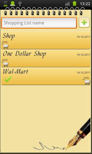 Shopping List - Image screenshot of android app