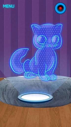 Hologram Kitten 3D Simulator - Gameplay image of android game