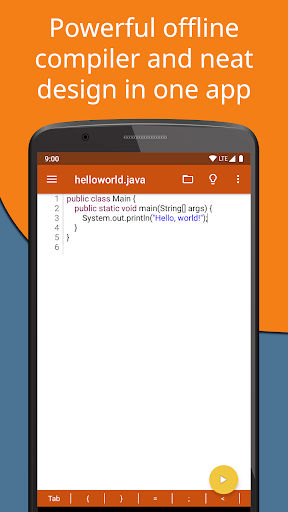 Jvdroid - IDE for Java - Image screenshot of android app