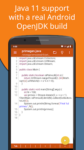 Jvdroid - IDE for Java - Image screenshot of android app