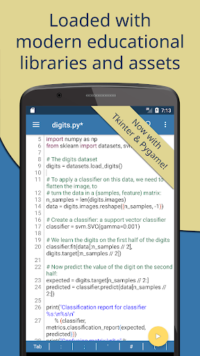 Pydroid 3 - IDE for Python 3 - Image screenshot of android app