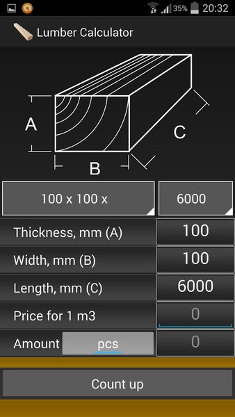 Calculator Lumber & Timber - Image screenshot of android app