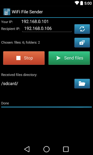 Wender: send files using WiFi - عکس برنامه موبایلی اندروید