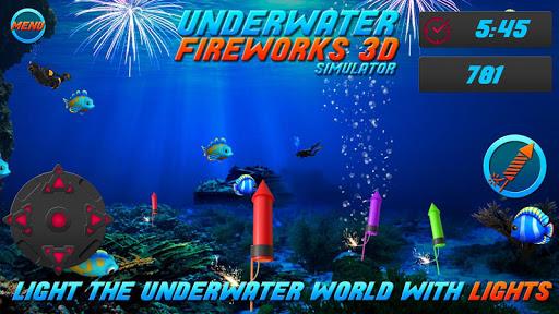 Underwater Fireworks 3D Simulator - Gameplay image of android game