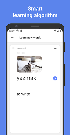 Learn Turkish with flashcards! - Image screenshot of android app