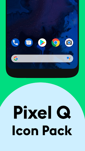 Pixel Q - icon pack - عکس برنامه موبایلی اندروید