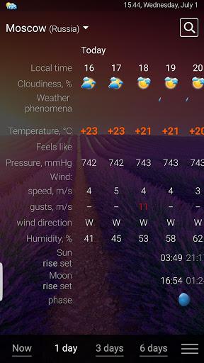 Weather rp۵ - عکس برنامه موبایلی اندروید