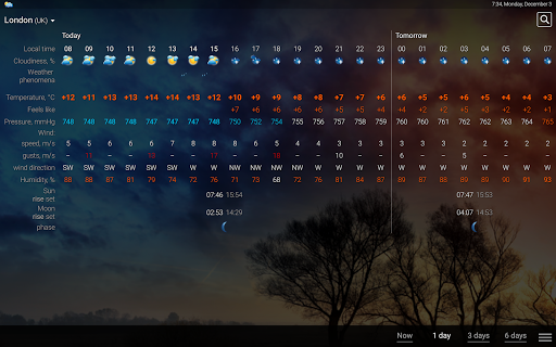 Weather rp۵ - عکس برنامه موبایلی اندروید