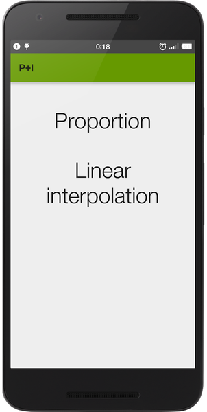 Proportion + interpolation - Image screenshot of android app