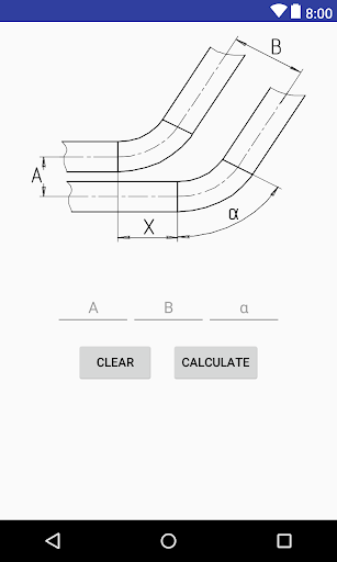 Offset Pipe calculator - Image screenshot of android app