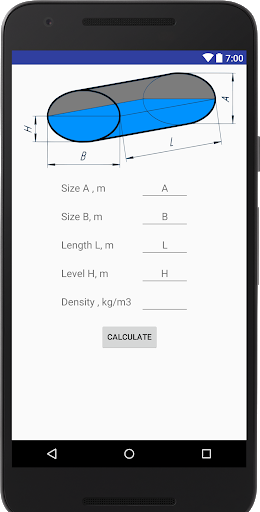 Tank Volume Calculator - عکس برنامه موبایلی اندروید