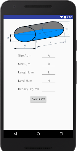 Tank Volume Calculator - Image screenshot of android app