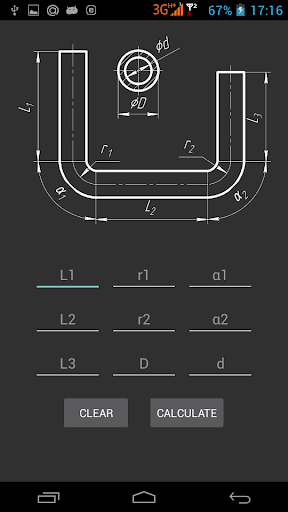 Metal Bending Calculator - Image screenshot of android app