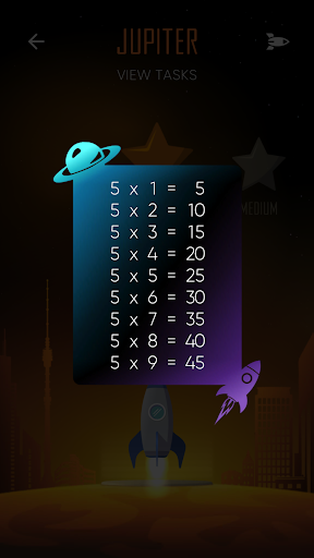 Space Math: Times Tables Games - Gameplay image of android game