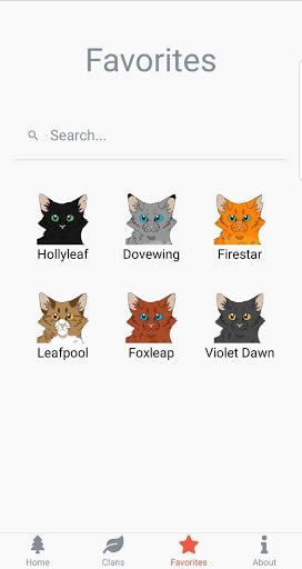 Warriors. Characters - Image screenshot of android app