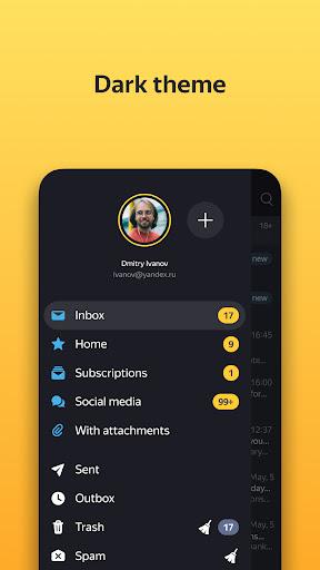 Yandex Mail: Email & Cloud - عکس برنامه موبایلی اندروید