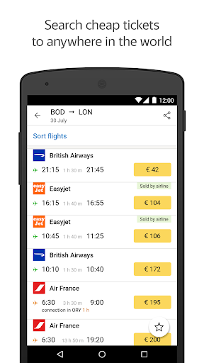 Yandex.Flights - عکس برنامه موبایلی اندروید
