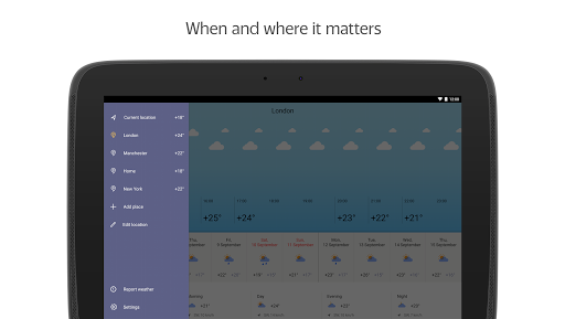 Yandex Weather & Rain Radar - عکس برنامه موبایلی اندروید