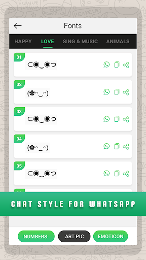 Chat Font Style for Whatsapp - Image screenshot of android app