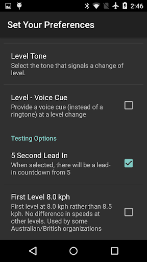 Beep Test - Image screenshot of android app