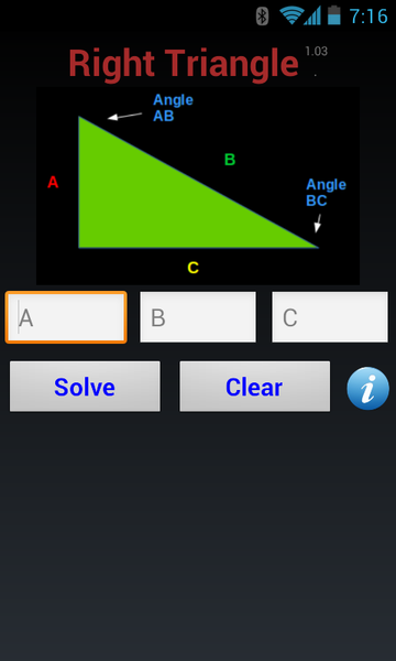 Right Triangle - Image screenshot of android app