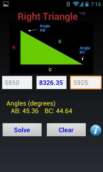 Right Triangle - Image screenshot of android app