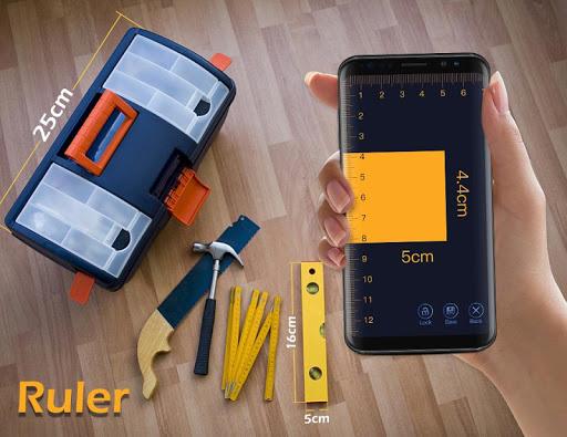 Ruler, BubbleLevel, AngleMeter - Image screenshot of android app