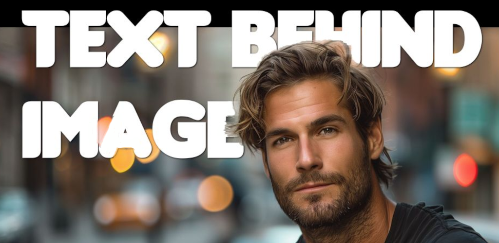 Text behind image - عکس برنامه موبایلی اندروید