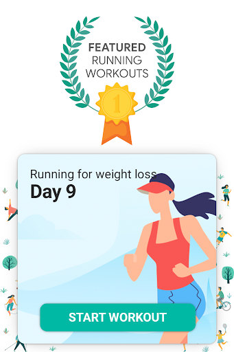 Running for weight loss app - Image screenshot of android app